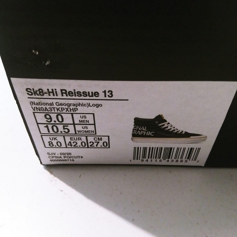 Vans x National Geographic Shoes High Size Sneakers Logo Size 8.5 9 - Picture 14 of 14